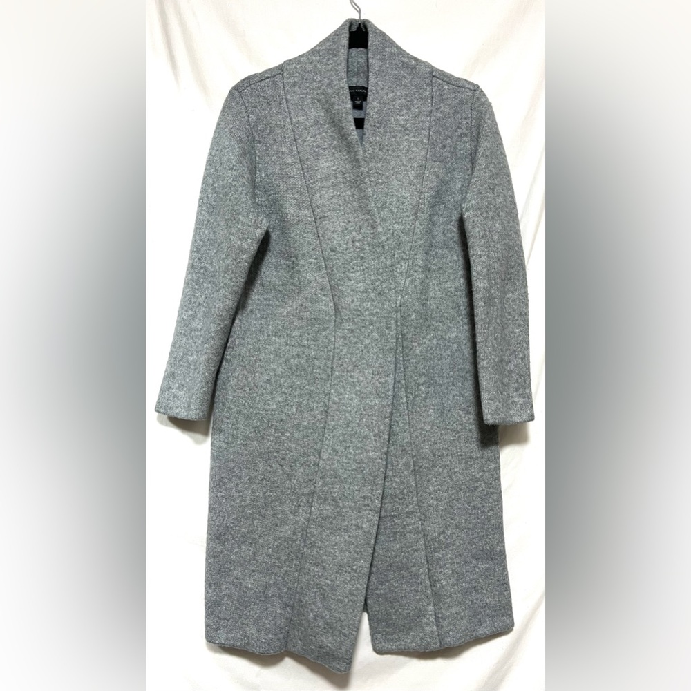 Ann Taylor Long Snap Front Thick Knit Cardigan Sweater Coat Outdoor Cozy Winter - Picture 2 of 10